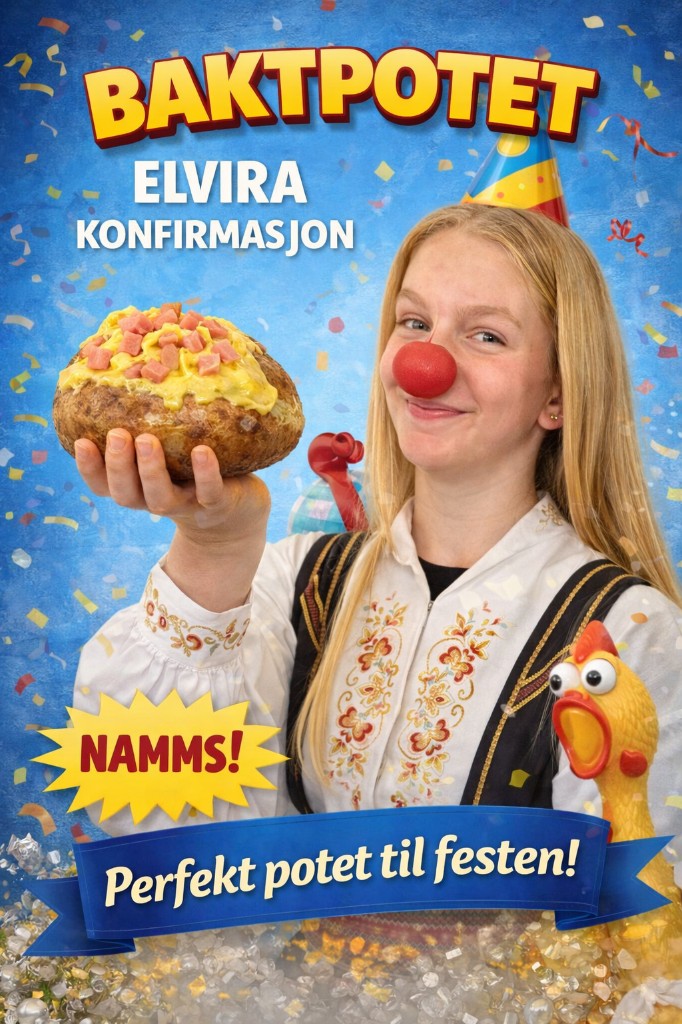Bakt potet – Elvira Konfirmasjon – Perfekt potet til festen!